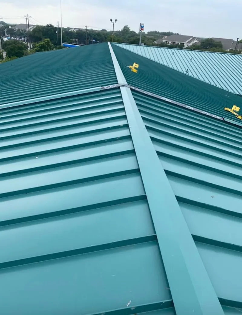 Green commercial metal roof ridge and valley for Metal Roof Repair in Carson City